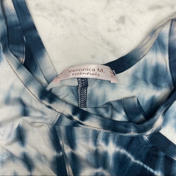 Veronica M. essentials Navy Blue Tie Dye Tank Top - Picture 2 of 6